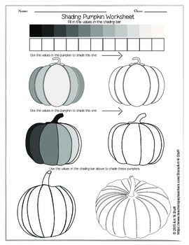 Shading Pumpkin Worksheet