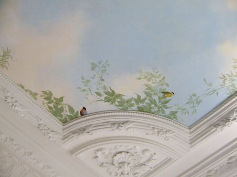 Room Murals, Painted Ceilings, Mural Inspiration, Island Princess, Sky Ceiling, Ceiling Painting, Cloud Wall, Ceiling Murals, Ceiling Art