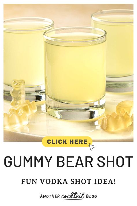 White Gummy Bear Shot, Alcohol Gummy Bears, Gummy Bear Shots, Vodka Sunrise, Vodka Sour, Bartending Tips, Pineapple Vodka, Raspberry Vodka, Vodka Shots