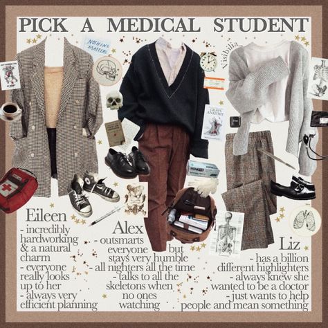 Medical Student Outfit, Francis Forever, Artsy Style Outfits, Quirky Aesthetic, Fem Outfits, Student Outfit, Dark Academia Outfits, Fashion Boards, Dark Academia Outfit