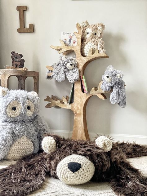 Shop for woodland animals nursery decor, blankets, plushes, loveys, and more from our woodland creatures nursery collection. Add woodland charm to any nursery. Woodland Stuffed Animals Diy, Woodsy Animal Nursery, Woodland Nursery Bookshelf, Woodland Nursery Shelf Decor, Woodlawn Nursery, Forest Animal Nursery Woodland Creatures, Woodland Toddler Room Girl, Diy Woodland Decor, Woodland Bedroom Kids