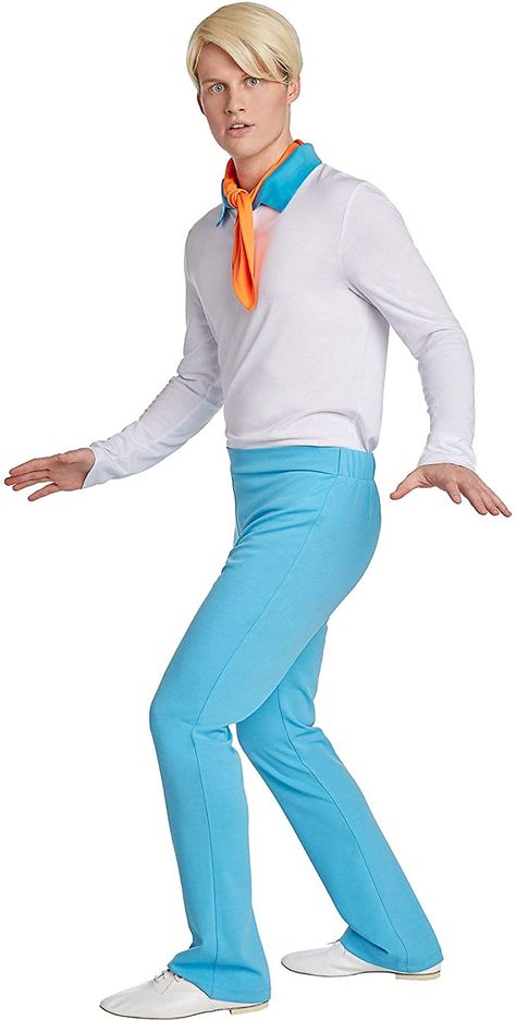 Fred Scooby Doo Costume, Fred Costume, Fred Scooby Doo, Bright Blue Pants, Scooby Doo Costumes, Daphne Scooby Doo Costume, Scarf Clothing, River Outfit, Holloween Costume