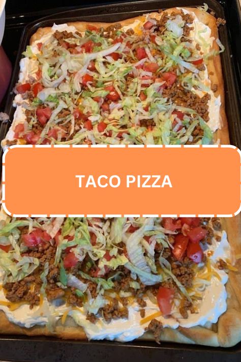 TACO PIZZA Taco Pizza With Crescent Rolls, Pizza With Crescent Rolls, Pillsbury Crescent Rolls, Crescent Roll Pizza, Taco Seasoning Mix, Comfort Dinner, How To Make Taco, Taco Pizza, Weeknight Recipes