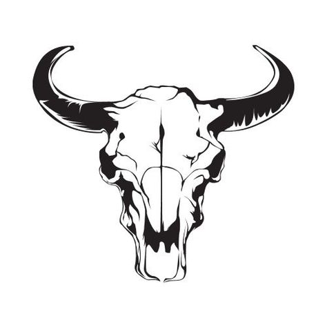 Skull Clip Art, Negative Tattoo, Cow Skull Tattoos, Bison Tattoo, Bull Skull Tattoos, Bison Skull, Goat Skull, Tattoo Old School, Bull Tattoos