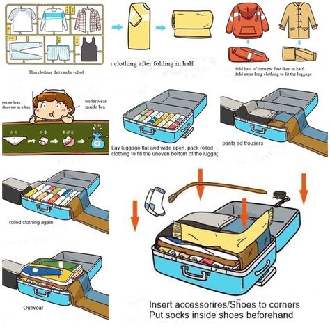 How to Pack Luggages More Efficiently | www.FabArtDIY.com LIKE Us on Facebook ==> https://www.facebook.com/FabArtDIY Pack For A Trip, Pack A Suitcase, Gentlemans Guide, Modern Hanbok, Packing Luggage, Vacation Video, Suitcase Packing, Folding Clothes, Tampa Florida