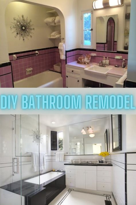 If you’re looking for an easy DIY way to remodel your bathroom and are either on a tight budget or want to keep things simple, we’ve got you covered! Here are easy do-it-yourself bathroom remodeling tips. Diy Projects To Increase Home Value, Dream Building, Bathroom On A Budget, Old Bathroom, Diy House Renovations, Great Bathrooms, Diy Bathroom Remodel, Bathroom Hardware Set, Installing Cabinets