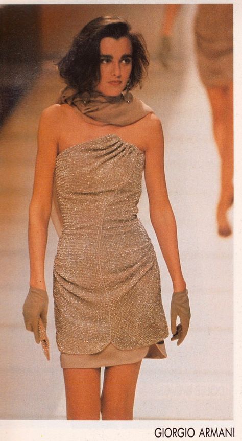 Giorgio Armani Spring/Summer 1991 Armani Dress Short, Georgio Armani Dress, 90 Dresses Style, 90s Prom Theme, Giorgio Armani 90s, Armani Aesthetic, Armani 90s, Prom Theme Party, 90s Dresses Vintage