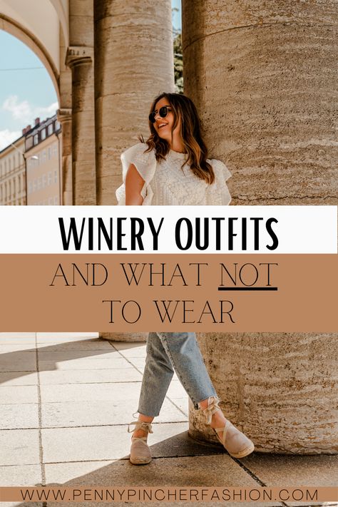 What To Wear Wine Tasting In Winter, What To Wear For Wine Tasting, Wine Country Casual Attire, Outfit Ideas For Winery In Fall, Outfit Ideas For Wine Tasting, Napa Style Clothing, What To Wear Napa Valley Wine Tasting, Cute Winery Outfit Spring, Winery Outfit Spring Wine Tasting Casual