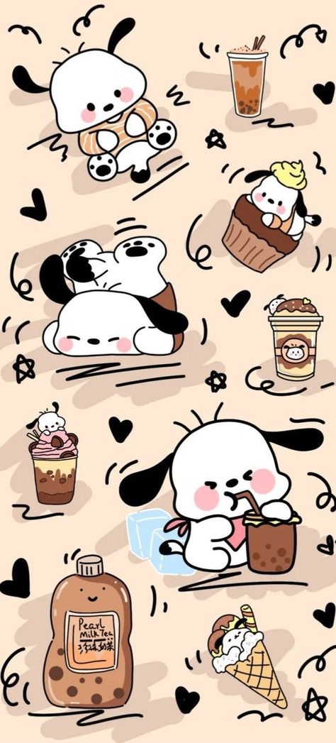 Pochacco Wallpaper Iphone, Pochacco Wallpaper, Cute Iphone Wallpaper Tumblr, Iphone Wallpaper Cat, Sassy Wallpaper, Beautiful Wallpapers For Iphone, Cute Easy Doodles, Cocoppa Wallpaper, Wallpaper Doodle