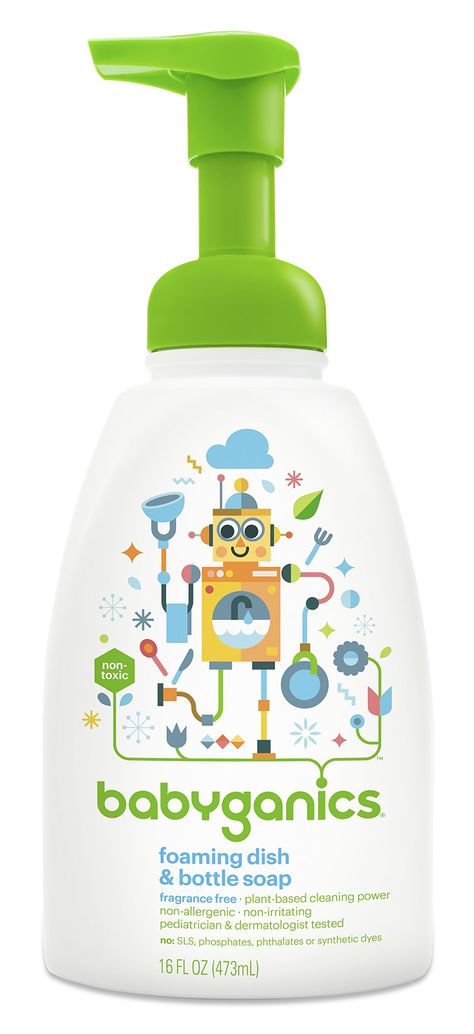 Babyganics Dish Dazzler Foaming Dish and Bottle Soap, Fragrance Free, 16 Fluid Ounce Soap Fragrance, Home Detox, Baby Dishes, Breast Pump Accessories, Dish Washing, Baby Skin Care, Household Products, Baby Bottle, Baby Wipes