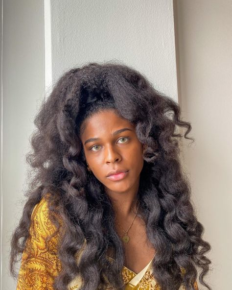 Beautiful person with voluminous hair Healthy Black Hair, Natural Hair Inspiration, Strong Hair, Brown Hair Colors, Afro Hairstyles, Black Girls Hairstyles, Pretty Hairstyles, Textured Hair, Hair Goals