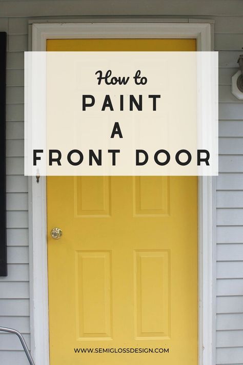 Painting Front Door Diy, Yellow House Front Door, Yellow Front Door Colors, House Doors Colors, Paint Your Front Door, Yellow Front Door, Distress Wood, Bathroom Revamp, Yellow Front Doors