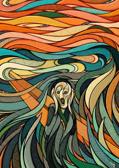 Parody Paintings, The Scream Parody, The Scream Painting, Scream Parody, Scream Painting, Behance Illustration, Le Cri, Arte Peculiar, Online Contest