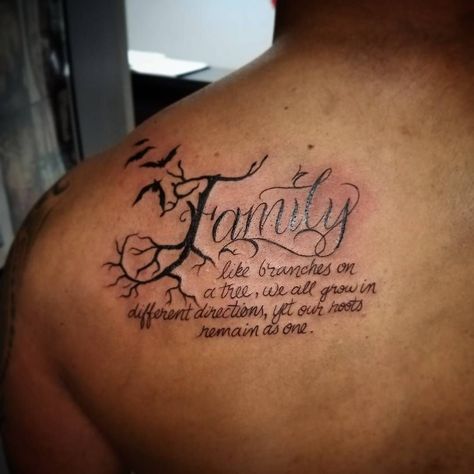 Fierce Word Tattoo, Family Men Tattoo Ideas, Best Tattoos For Men Ideas, Men Tattoo Quotes, Good Family Tattoo, Good First Tattoos, Tattoos Family, 40 Tattoo, First Tattoo Ideas