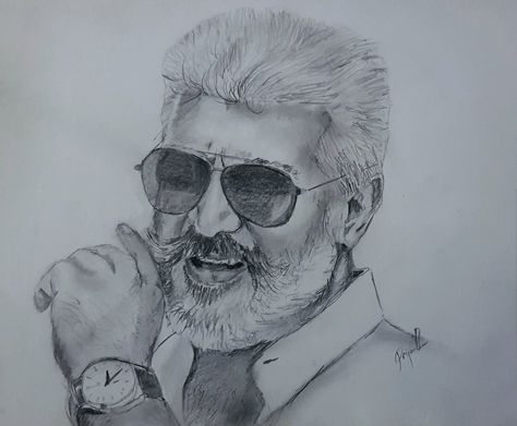 Actor Ajith Ajith Drawing, Drawing Actors, Dhoni Wallpapers, A Drawing, Ronaldo, Male Sketch, Wallpapers, Actors, Drawings