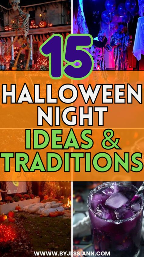 15 Spooky & Fun Halloween Night Ideas -Halloween Night Traditions To Start This Year Halloween Theme Night, Things To Do Halloween Night, Halloween Night Activities, Halloween Night At Home, Halloween Family Night Ideas, Halloween Date Ideas At Home, Halloween Night In, Spooky Night Ideas, Halloween Night Ideas