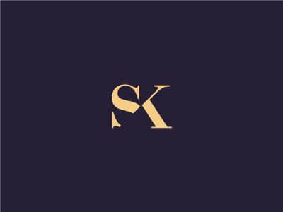 Tailoring & Clothing S K Logo, Sk Logo Design Fonts, Sk Logo Design Letter Love, S K Logo Letters Love, Sky Logo Design, Sj Monogram, S & S Wedding Logo, Tailoring Logo Design Ideas, Sk Logo