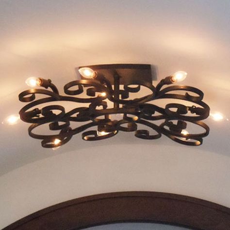 Spanish Style Lighting - Tips for Designers | Wrought Iron Light Fixtures | Illuminaries Lighting Entry Way Lighting, Wrought Iron Light Fixtures, Wrought Iron Pendant Light, Wrought Iron Lights, Ceiling Flush Mount, Wrought Iron Chandeliers, Entryway Lighting, Iron Chandeliers, Lighting Design Interior