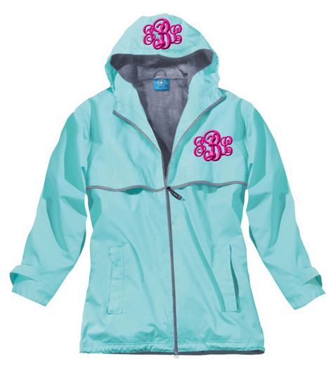 Monogrammed Rain Jacket Charles River Rain Jacket, Monogrammed Rain Jacket, Raincoat With Hood, Green Raincoat, Monogram Ideas, Long Rain Coat, Charles River, Waterproof Rain Jacket, Yellow Raincoat