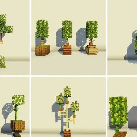 Minecraft Viral on Instagram: "9 ornamental plants!🪴  Follow @minecraftvirall for more!   Credit: @minecraftbuildgallery   #minecraftbuilds #minecraft #minecrafters" Indoor Plants Minecraft, Cute Things In Minecraft, Minecraft Mini Builds Ideas, Minecraft Hanging Plant, Minecraft Plant Ideas, Minecraft Plant Decor, Plants Minecraft, Minecraft Plants, Minecraft Cottagecore