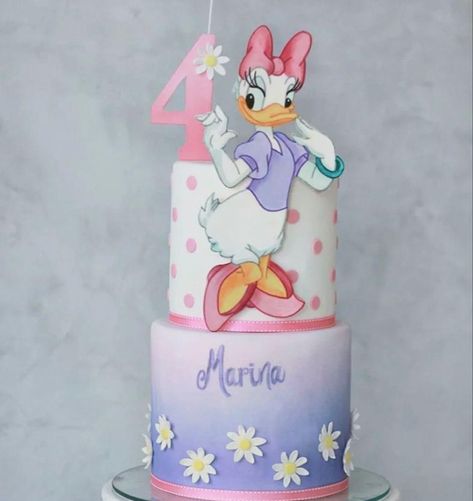 Daisy Duck Cake, Daisy Duck Party, Pata Daisy, Daisy Cake, Birthday Theme Decoration, Daisy Cakes, Daisy Party, Baby Shower Duck, Duck Birthday