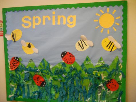 Spring classroom display photo - Photo gallery - SparkleBox Spring Display Board, Spring Eyfs, Nursery Display Boards, Spring Crafts Preschool, Spring Display, Spring Bulletin Boards, Weather Theme, Children Crafts, Spring Classroom