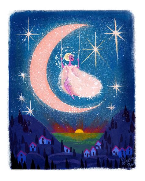 ✨SPARKLING MOON ✨print available in etsy now ☺️ #moon #print #magic #highmoon original painting coming soon on #etsy Lorelay Bove, Baby Print Art, Moon Fairy, Mermaid Print, Coffee Print, Moon Print, Baby Art, Christmas Star, Travel Prints