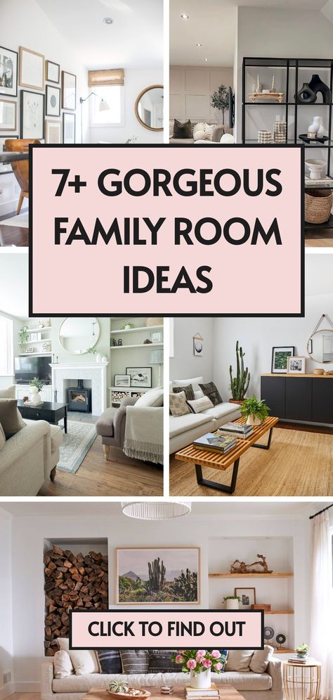 7 family room ideas Flex Room Decorating Ideas, Functional Family Room, Decorating Family Room, Best Family Room, Family Room Decorating Ideas, Family Room Design Ideas, Room Improvement, Family Room Inspiration, Sitting Room Decor