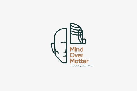 Brand Identity - Mind Over Matter on Behance Coaching Logo, Typo Logo Design, Instagram Graphic Design, Business Branding Design, Mental Health T Shirts, Logo Design Health, Brain Logo, Counseling Office, Human Logo