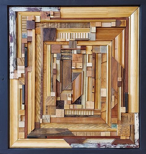 Heather Patterson - Opposite Sides, Abstract Painting For Sale at 1stDibs Antique Window Frames, Wood Wall Sculpture, Wood Mosaic, Wood Artist, Mixed Media Artwork, Wall Sculpture, Geometric Wall, Wood Sculpture, Diy Wood Projects