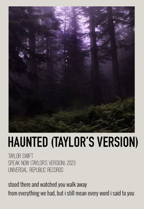 Haunted Taylor Swift, Zimmer Aesthetic, Meli Core, Polaroid Poster Taylor Swift, Taylor Swift Haunted, Songs Poster, Poster Taylor Swift, Big Reputation, Polaroid Album