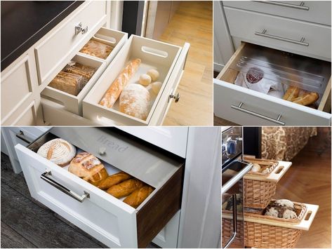 How To Properly Store Bread // Live Simply by Annie Store Bread In Kitchen, Bread Drawer, How To Store Bread, Kitchen Styles, Organized Kitchen, Contemporary House Exterior, Butlers Pantry, Bread Storage, Kitchen Drawer Organization