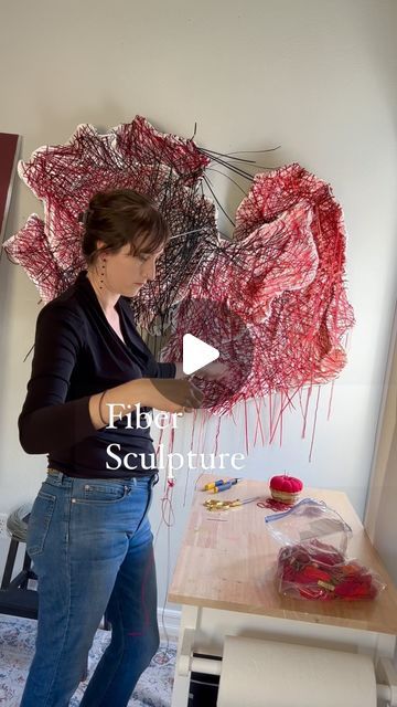 Brittany Kiertzner on Instagram: "Finishing up this large fiber sculpture 🪡" Mixed Media Textile Art, Sculpture Textile, Fiber Sculpture, December 8, Fabric Texture, Textile Artists, Mixed Media, Textiles, Sculpture