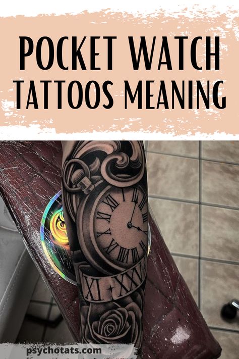 Have you ever been drawn in by the intricate symbolism and mysterious allure of pocket watch tattoos? It's time to dive deep and unveil the true meaning behind these intricate designs – from commemorating time spent with loved ones to paying tribute to life's fleeting nature. Read on to unlock the secrets of pocket watch tattoos! Time Piece Tattoo Design, Wife Tribute Tattoo, One Day At A Time Tattoo Symbol, Pocket Watch Hand Tattoo, Pocket Watch Tattoo For Men, Watch Tattoos For Women, Pocket Watch Tattoos For Women, Old Watch Tattoo, Clock Tattoos For Women