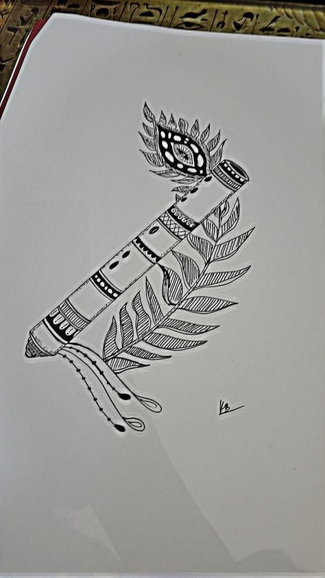 #krishna#bansuri#god#flute#music#easy#melody#drawings#pleasing Krishna Bansuri Sketch, Simple Flute Drawing, Music Related Drawings Easy, Krishna Bansuri Drawing, Krishna Basuri Drawing, Basuri Krishna Flute Drawing, Basuri Krishna Flute, Bansuri Flute Krishna, Bansuri Drawing