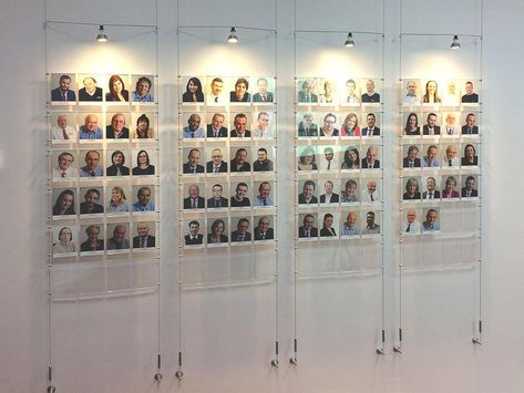 Employee Photo Wall, Employee Wall, Displaying Pictures, Displaying Photos, Cafe Logo Design, Modular Display, Sneeze Guards, Display Frames, Acrylic Holders