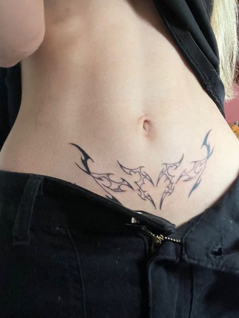 Tattoo Below The Navel, Womb Tattoo Aesthetic, Succubus Back Tattoo, Succubus Tattoo Meanings Symbols, Pubic Bone Tattoos Ideas, Sucubus Tattoo Womb, Succubus Tattoo Womb, Succubus Mark Tattoo, Succubi Tattoo