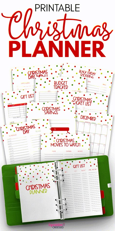 Christmas Planner Printables Free, Christmas Binder, Christmas Planner Printables, Gift List Printable, Planning Christmas, Printable Christmas Planner, Letters To Santa, Christmas Savings, Mom Planner