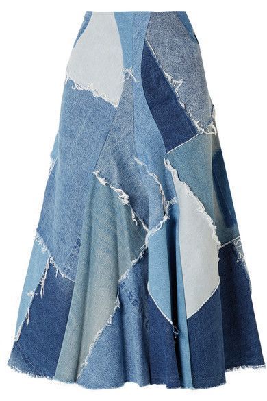 Diy Denim Skirt, Ropa Upcycling, Patchwork Denim Skirt, Denim Inspiration, Denim Ideas, Skirt Denim, Patchwork Skirt, Patchwork Denim, Denim Crafts