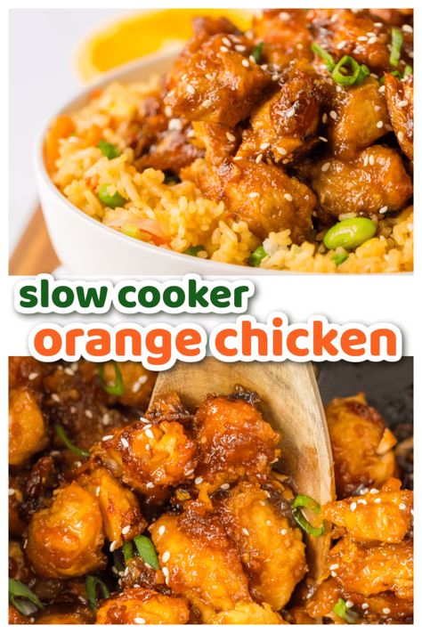 Slow Cooker Orange Chicken, Lite Recipes, Orange Chicken Crock Pot, Chicken Crockpot Recipes Easy, Apricot Chicken, Work Food, Crockpot Ideas, Orange Chicken Recipe, Chicken Crockpot