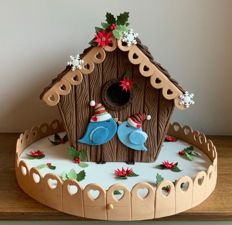 Birdhouse Cake Ideas, Jungle Book Cake, Spellbinders Build A Winter Birdhouse, Birdhouse Gomgerbread, Toadstool Cake, Panda Birthday Cake, Spider Cake, Harry Potter Birthday Cake, Cake Writing