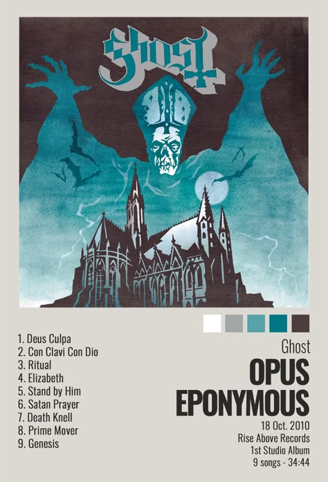 Ghost Album Poster, Ghost Posters Band, The Band Ghost Poster, Ghost Band Album Covers, Ghost Album Covers Wallpaper, Ghost Poster Band, Ghost Album Covers, Ghost Band Poster, Opus Eponymous