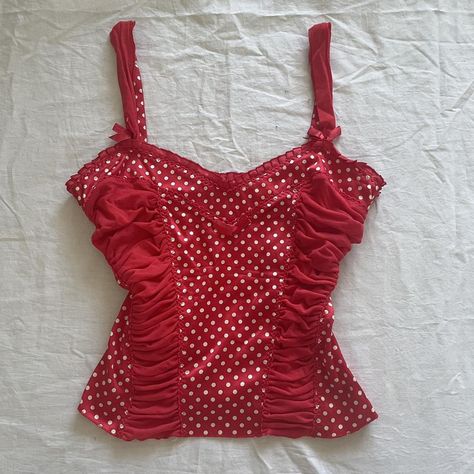 I might be biased but you should probably buy this on Depop 👍 https://depop.app.link/lom2jZPQizb Daughter Aesthetic, Coquette Red, Coquette Outfits, 2000s Era, Lizzy Grant, Virtual Wardrobe, Red Polka Dot, Fairy Grunge, Silk Material