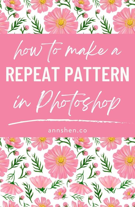 Want to lean how to make a repeat pattern in Photoshop? Most people think that you have to create seamless patterns in Illustrator, but you can actually make repeat patterns in Photoshop as well. And with the new pattern preview tool, it's super easy to make a seamless pattern! Follow along with this art tutorial to learn how to make a seamless pattern in Photoshop! Seamless Pattern Tutorial, Pattern In Photoshop, Seamless Repeat Pattern, Pattern Photoshop, Adobe Illustrator Pattern, Digital Painting Photoshop, Procreate Tutorials, Fall Parties, Digital Painting Techniques