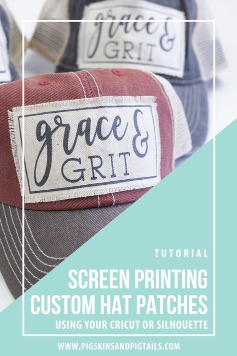 How To Make Hats With Cricut, Cricut Hat Projects, Diy Hat Patch, Cricut Patches, Hat Patches Diy, Trucker Hat With Patch, Hat Designs Vinyl, Diy Trucker Hat With Patches, Cricut Hat Ideas