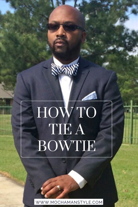 Here a  a simple method to help you learn how to tie a bow tie quickly. How To Tie Bow Tie Men, Tie A Bow Tie How To, How To Tie A Bow Tie Step By Step, How To Tie A Bowtie, Adjustable Bow Tie For Dapper Style, How To Tie A Bow Tie, Dapper Bow Tie For Semi-formal Occasions, Bow Tie Outfits Men, Adjustable Pre-tied Bow Tie For Black Tie Events