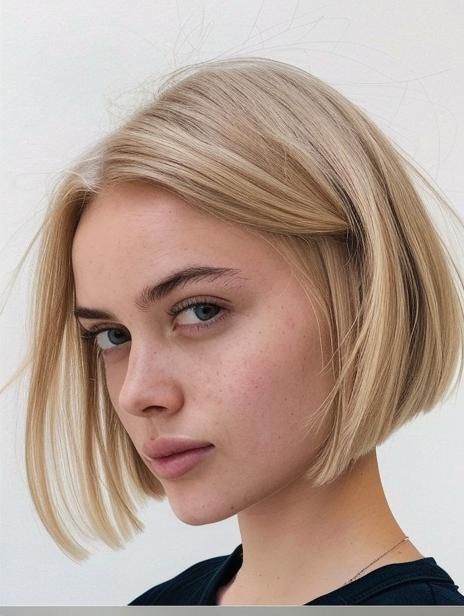 Chic Blonde Bob Hairstyles: Timeless Styles for Every Occasion Blonde Short Bob Hair, Short Bob Hairstyles Straight, Blonde Micro Bob, Short Blonde Hair 2024, Blond Short Bob, Short Haircut Blonde, Bright Blonde Bob, Straight Blonde Bob, Blonde Hair Bob