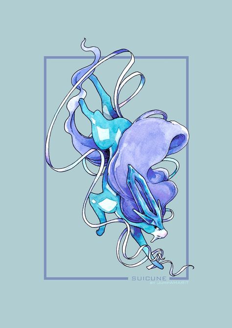 Suicune by JumpAMARIT Suicune Pokemon Wallpaper, Suicune Pokemon Art, Suicune Wallpaper, Suicune Art, Suicune Tattoo, Pokemon Suicune, Suicune Pokemon, Pokémon Oras, Pokemon Backgrounds