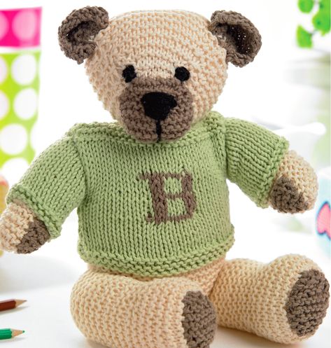 Knit Teddy Bear Sweater Pattern Free, Crochet Jumper Pattern, Heart Jumper, Teddy Bear Patterns Free, Teddy Bear Knitting Pattern, Animal Knitting, Diy Teddy Bear, Knitted Christmas Jumpers, Teddy Bear Sweater