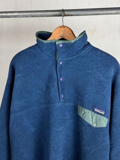 Vintage 1990s Patagonia Synchilla T Snap Fleece Pullover Jacket USA Vintage Fleece, Patagonia Synchilla, Pullover Jacket, Everyday Style, Patagonia, Everyday Fashion, Signs, How To Wear